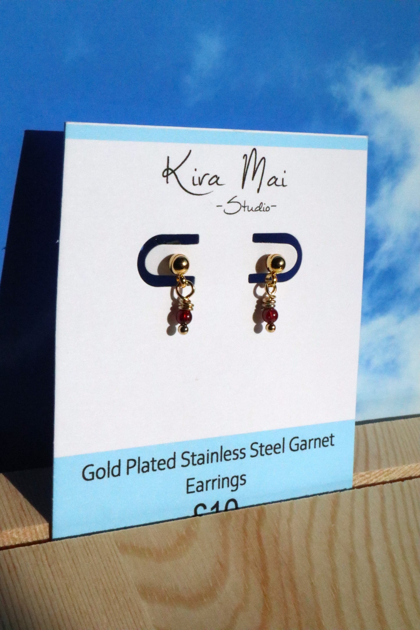 Gold Plated Dainty Gemstone Earrings