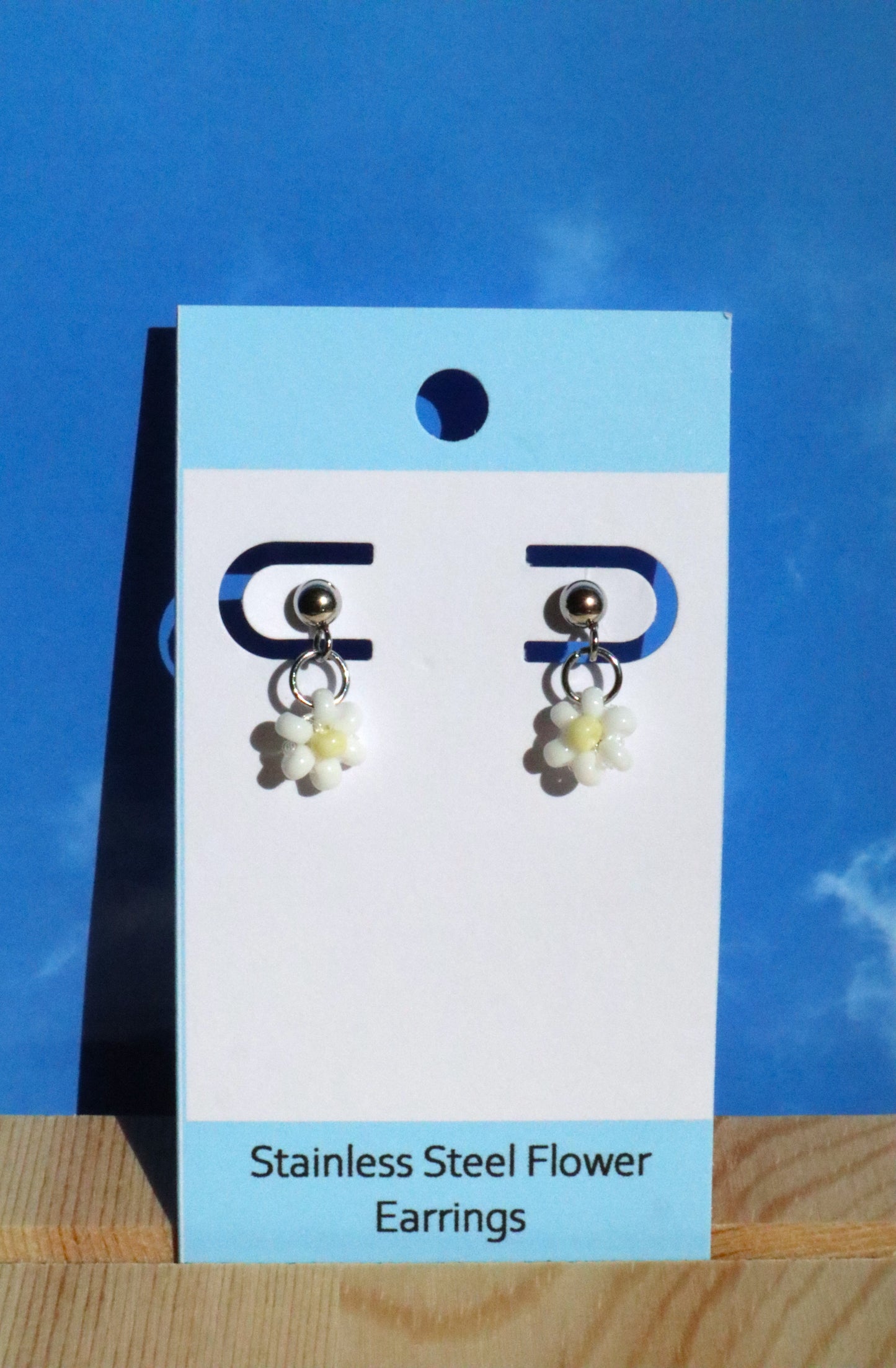 Stainless Steel Post Flower Earrings