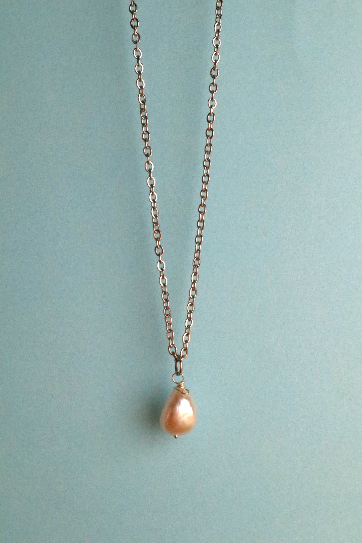 Stainless Steel Pearl Pendant Necklace