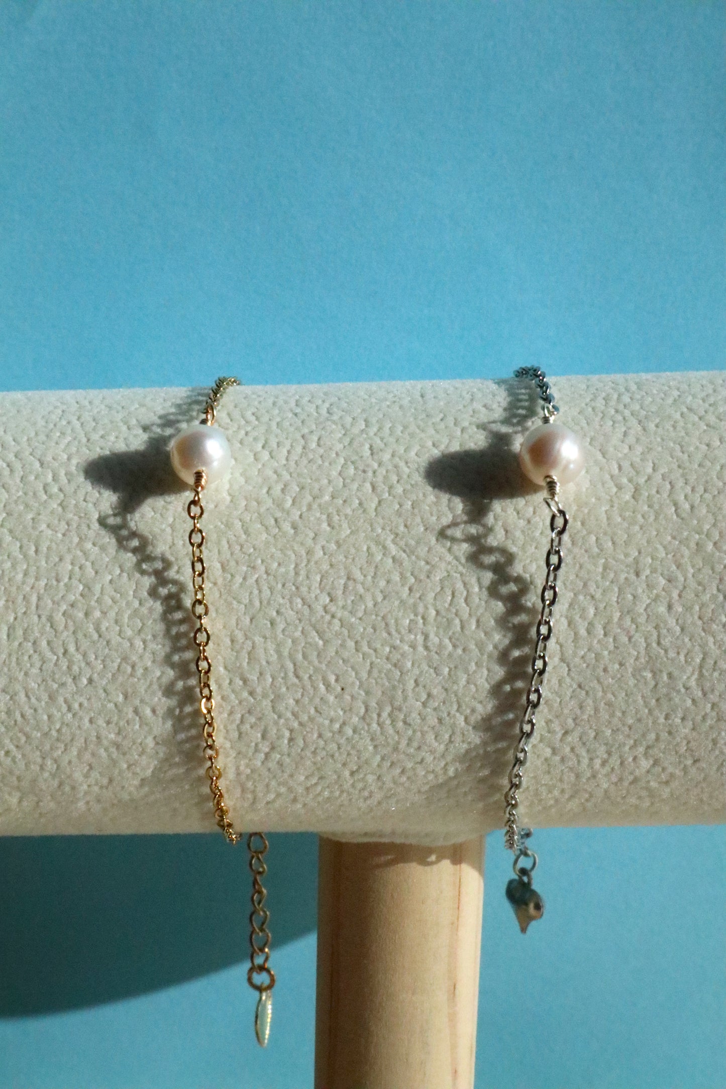 Stainless Steel Single Pearl Bracelet