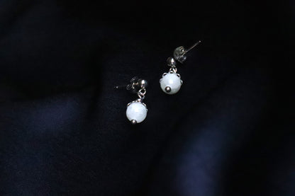 Stainless Steel Selenite Earrings