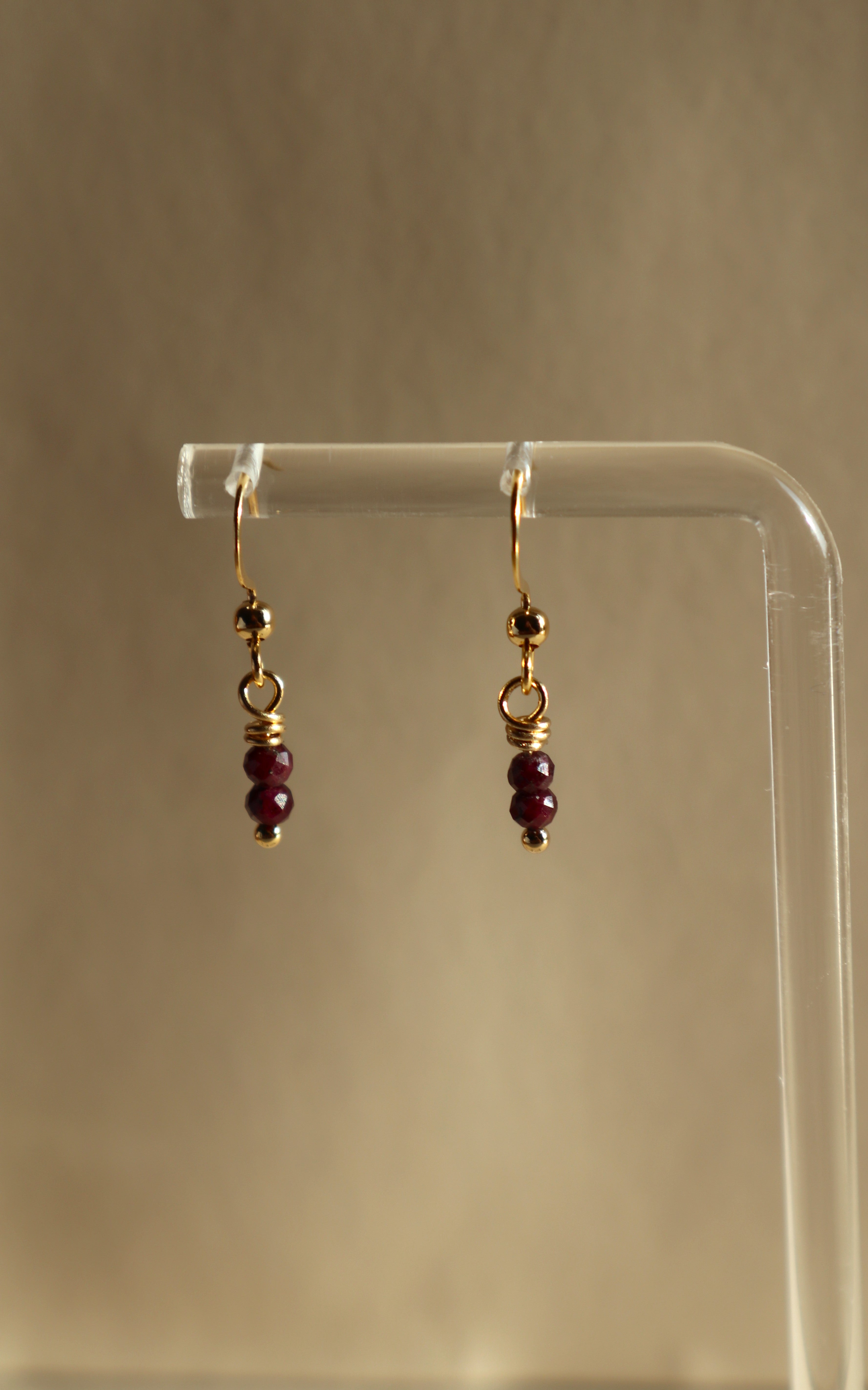 Gold Plated Stainless Steel Birthstone Earrings