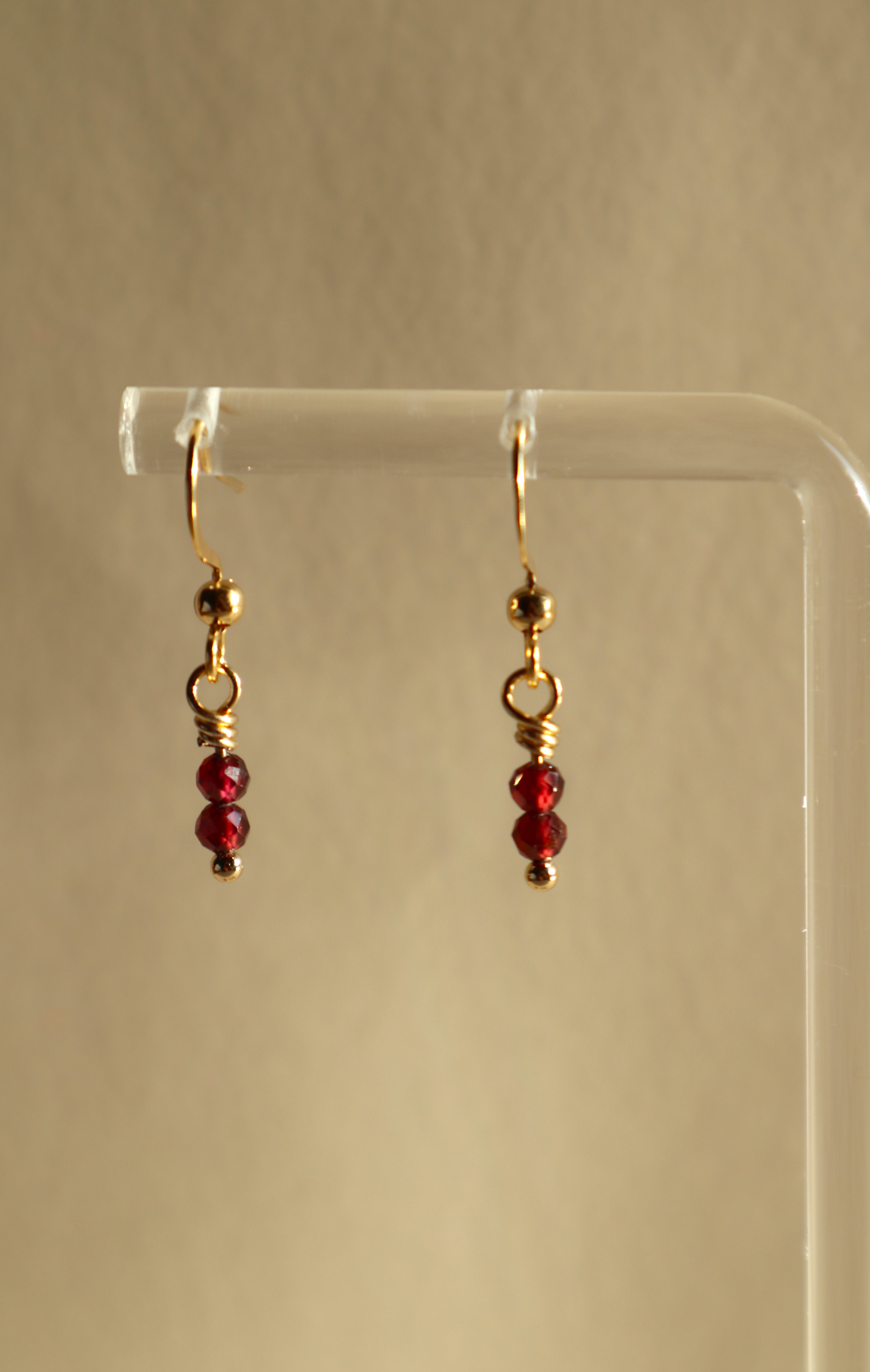 Gold Plated Stainless Steel Birthstone Earrings