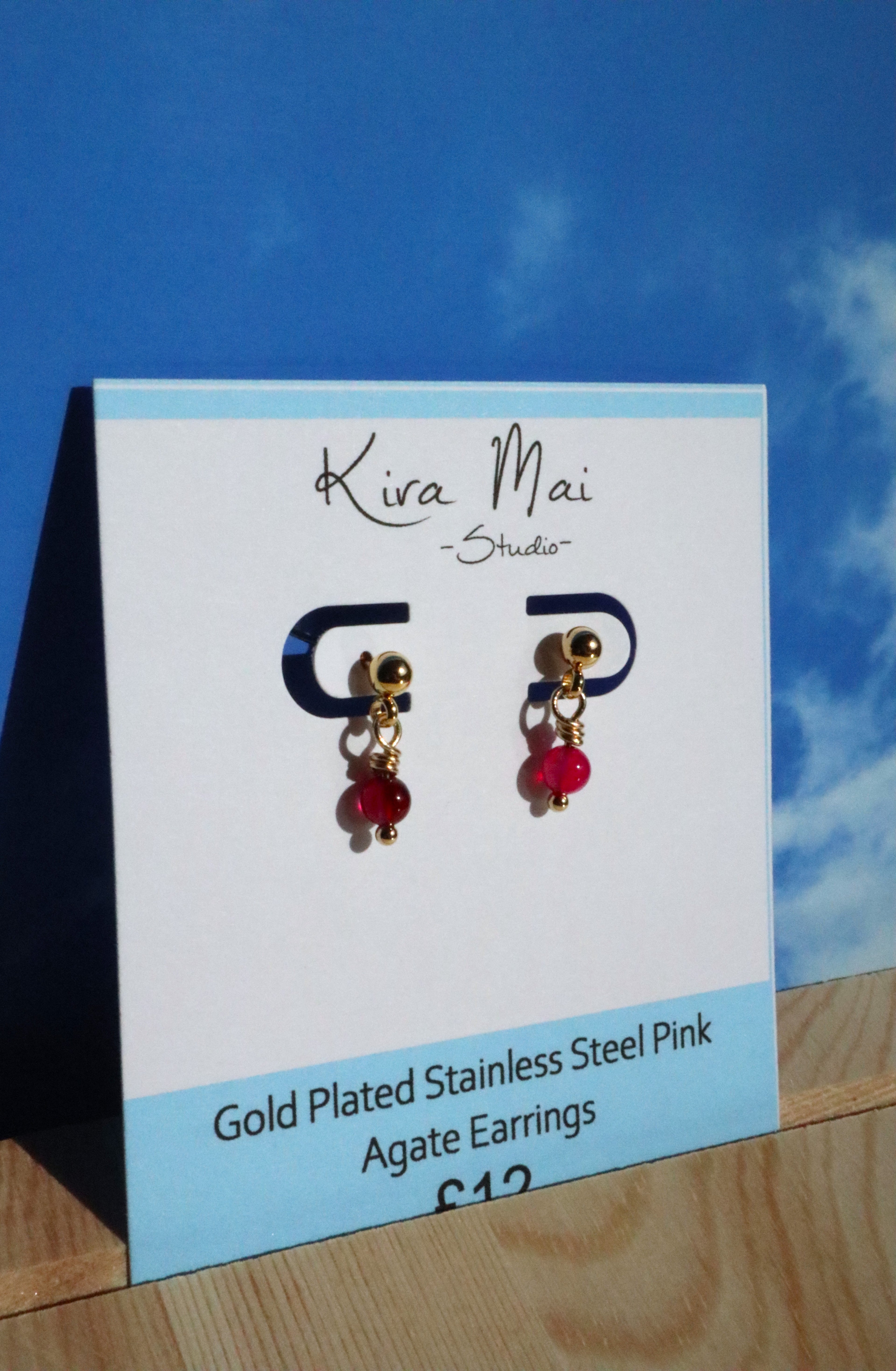 Gold Plated Stainless Steel Dainty Earrings