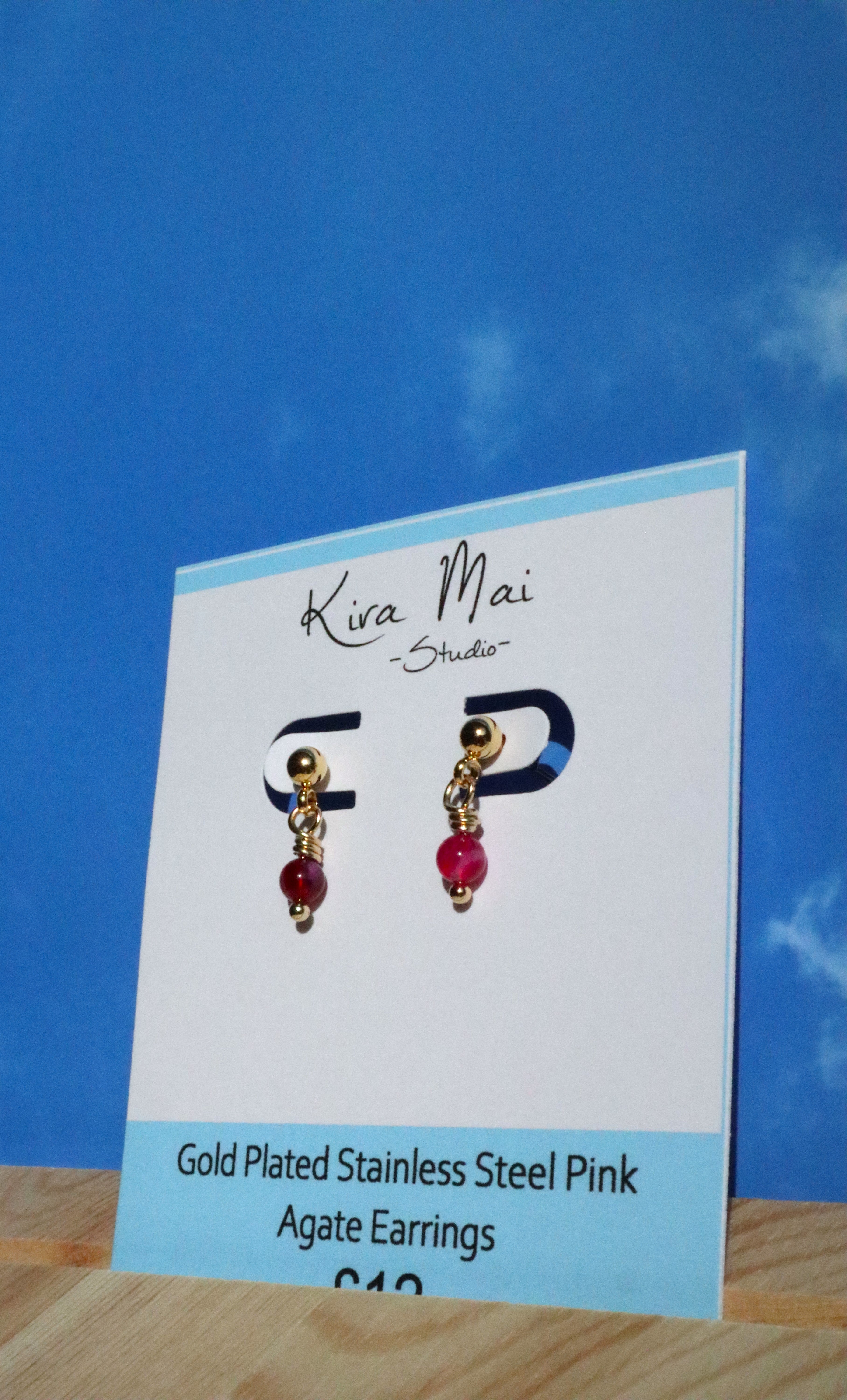 Gold Plated Stainless Steel Dainty Earrings