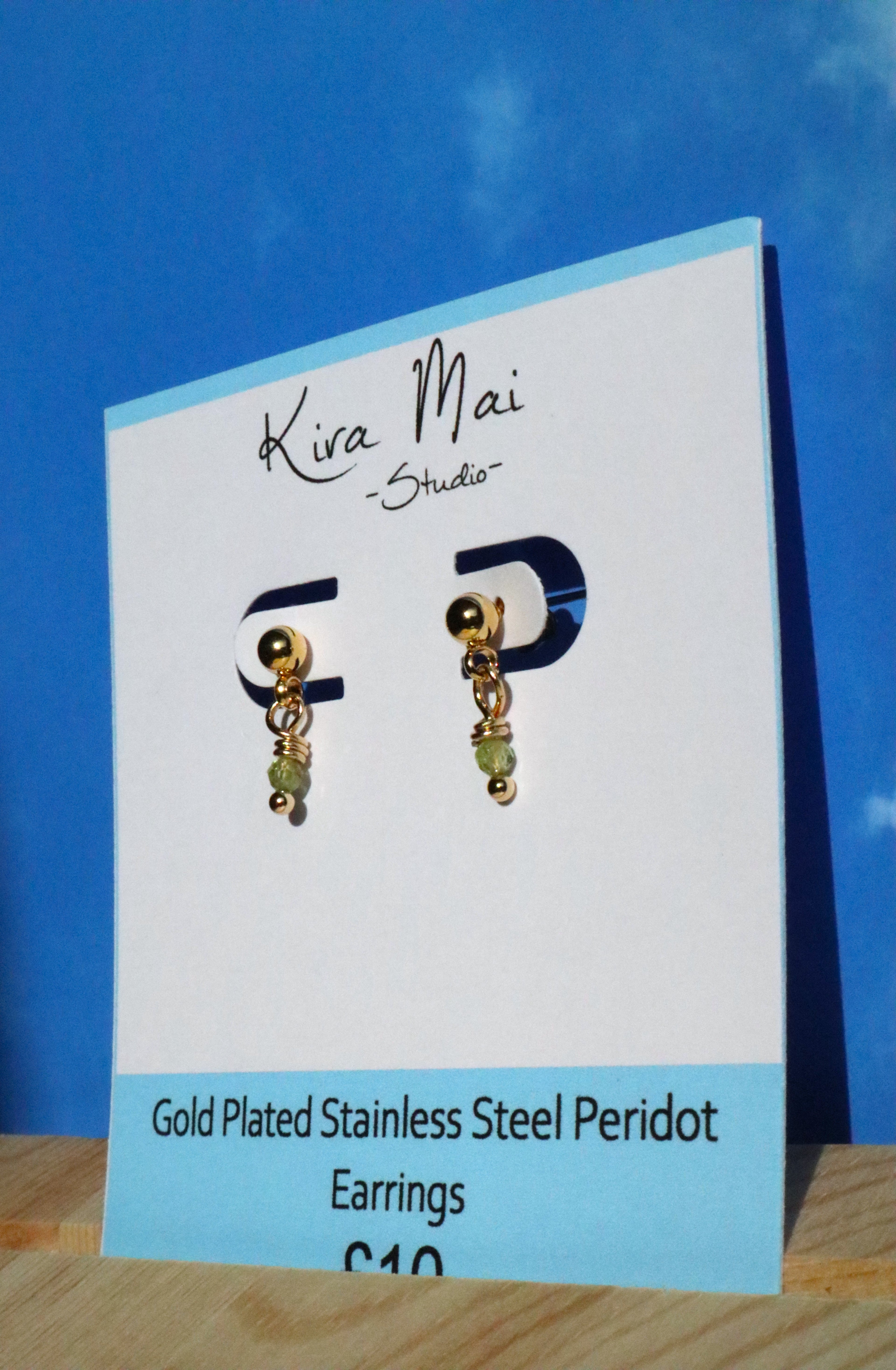 Gold Plated Dainty Gemstone Earrings