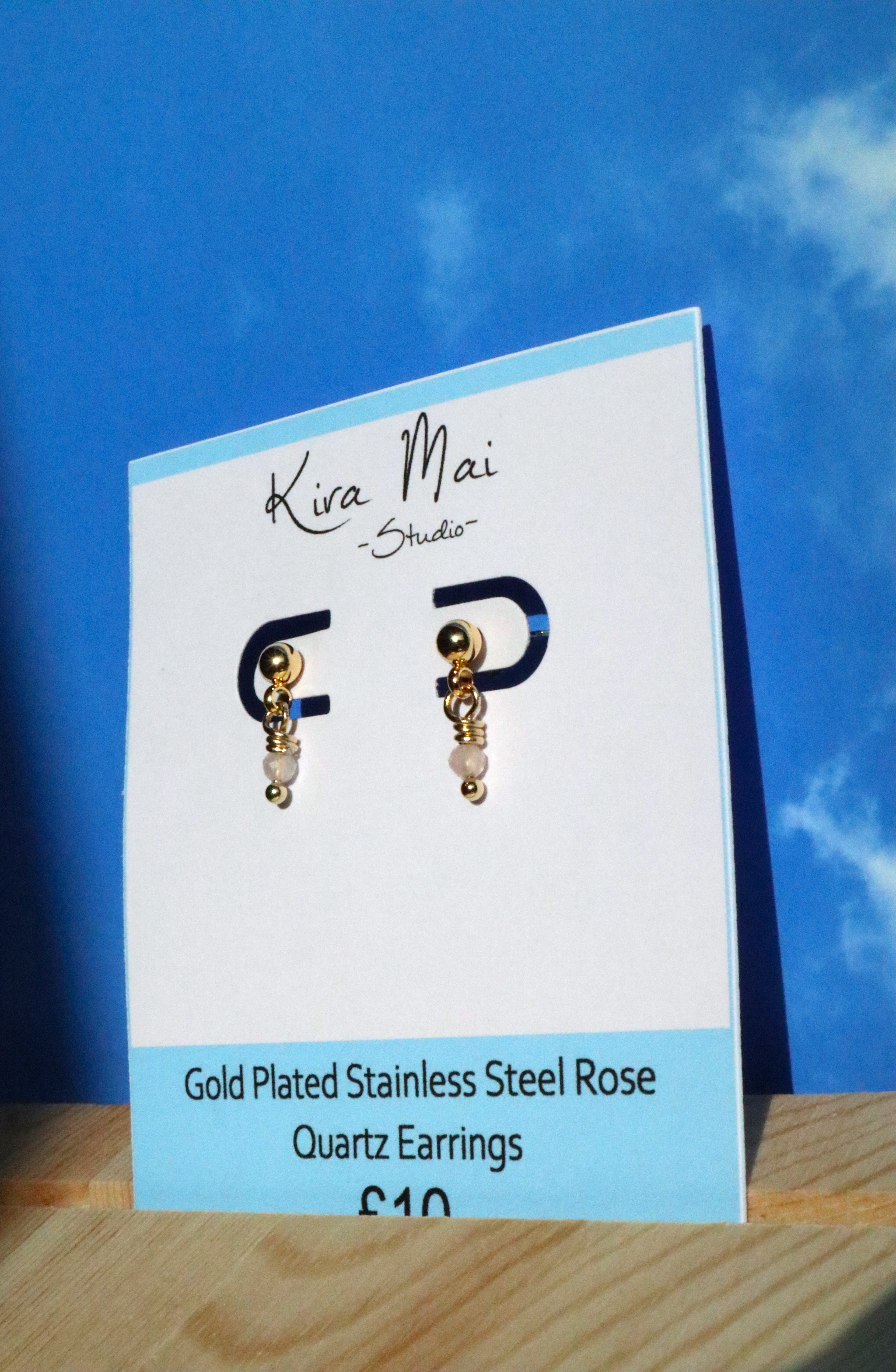 Gold Plated Dainty Gemstone Earrings