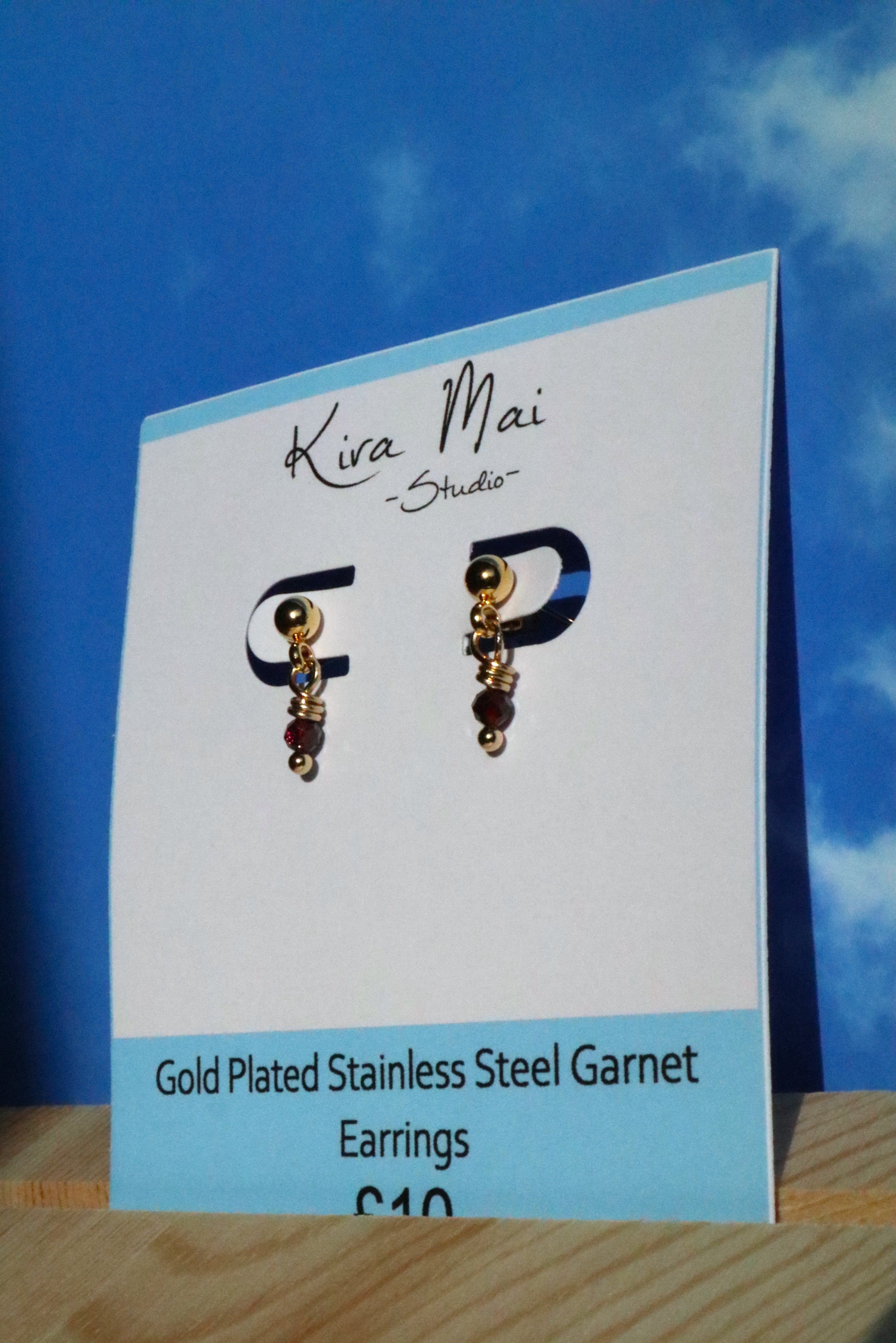 Gold Plated Dainty Gemstone Earrings