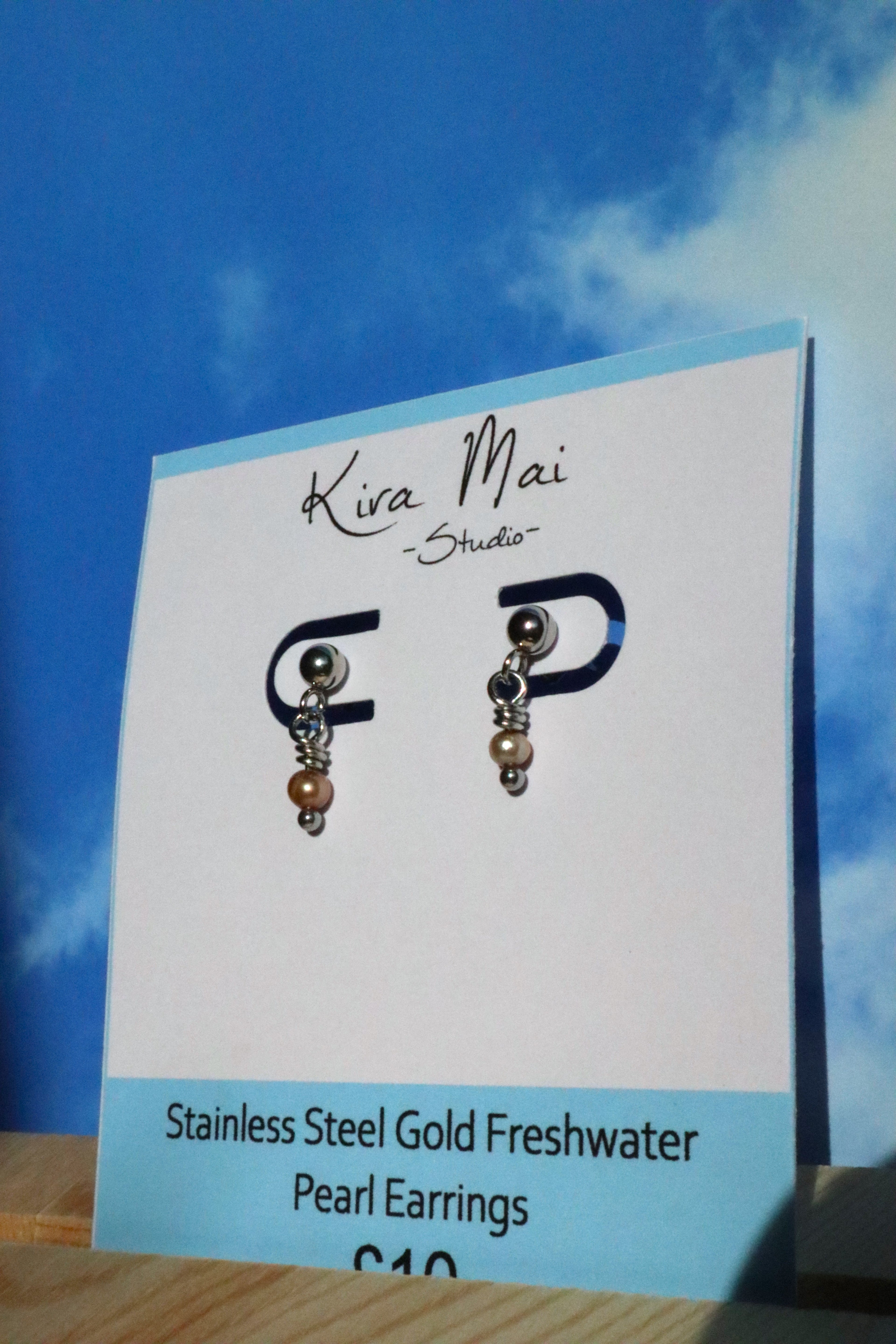 Stainless Steel Dainty Gemstone Earrings