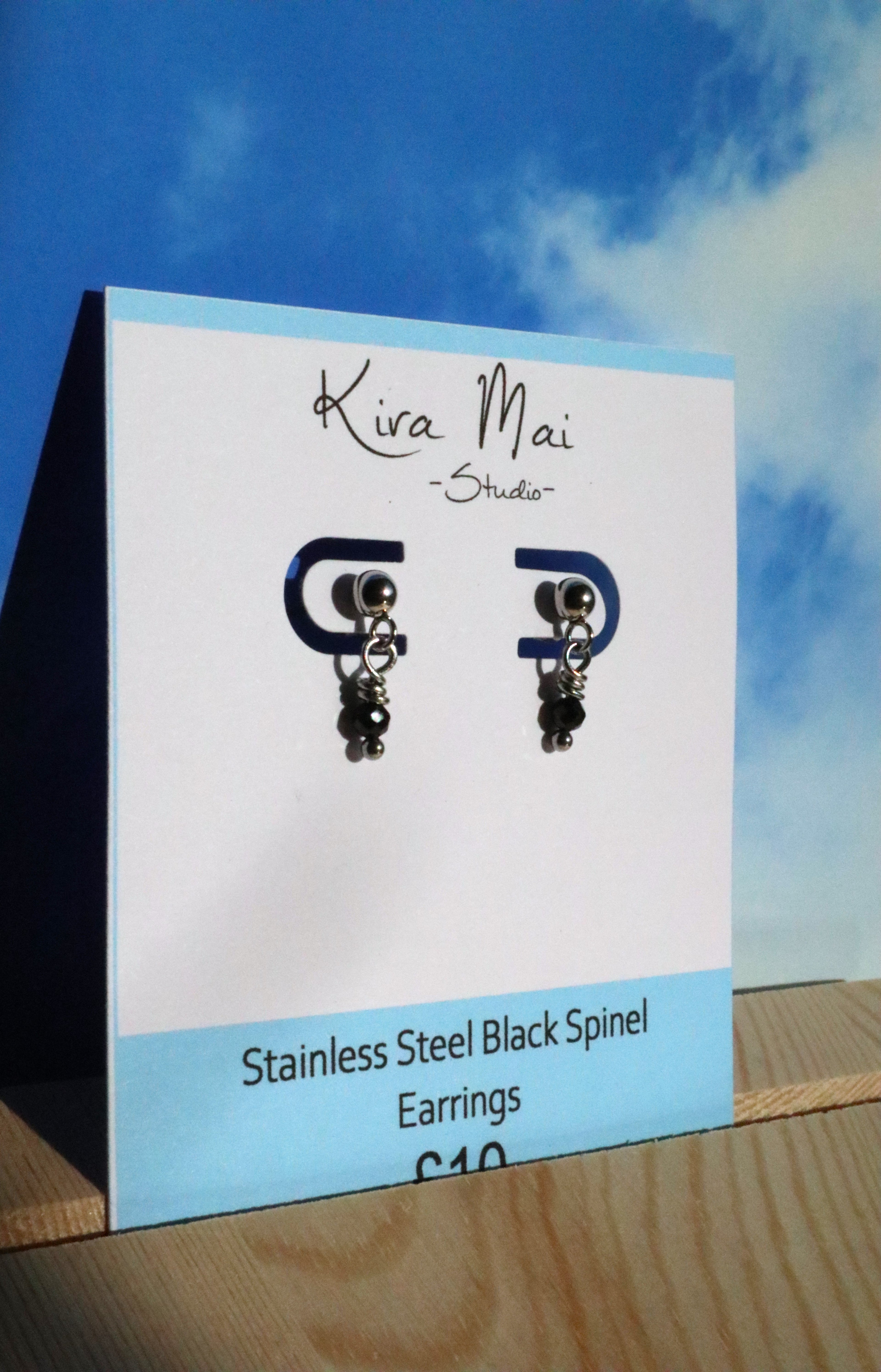 Stainless Steel Dainty Gemstone Earrings