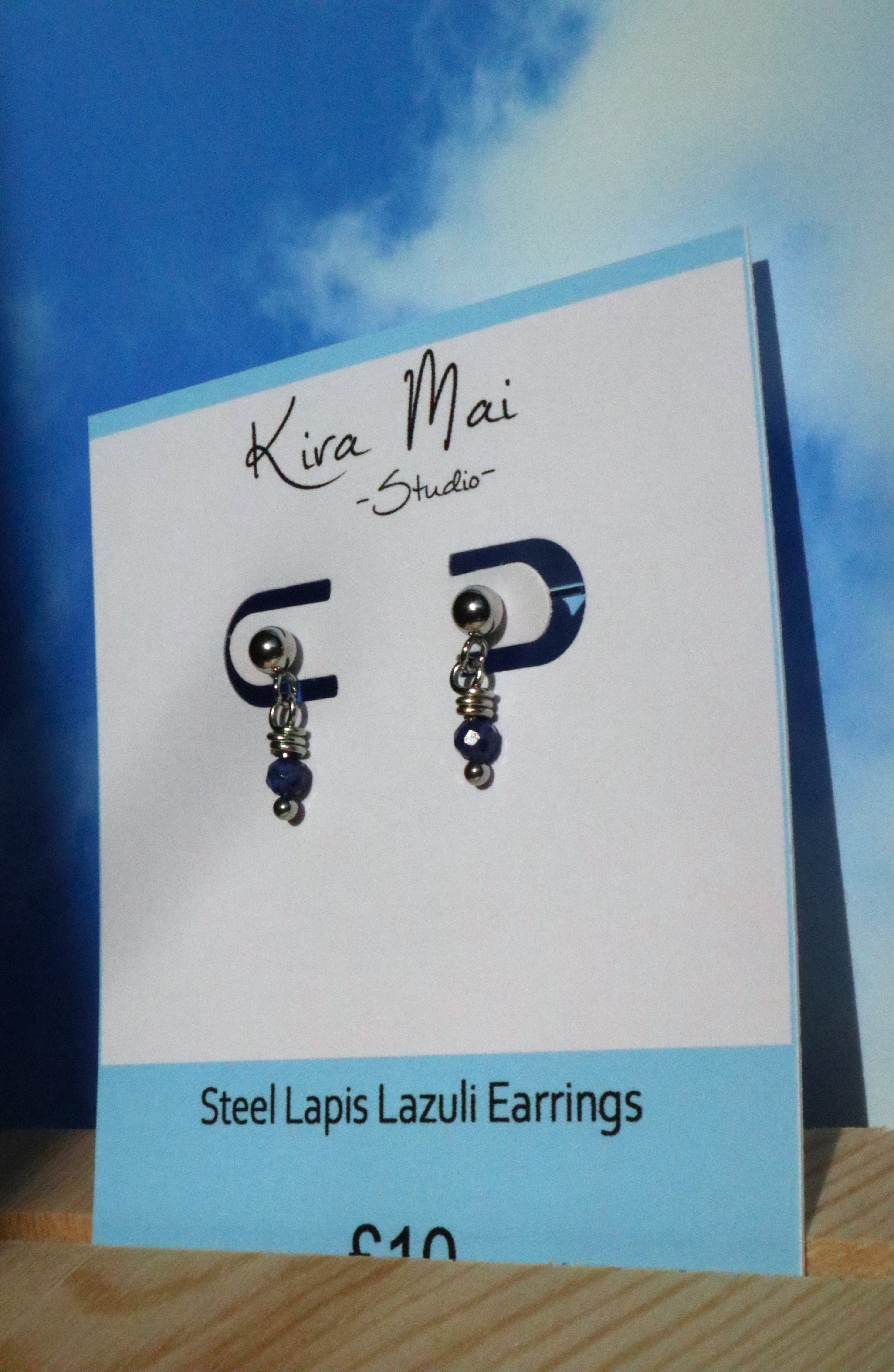 Stainless Steel Dainty Gemstone Earrings