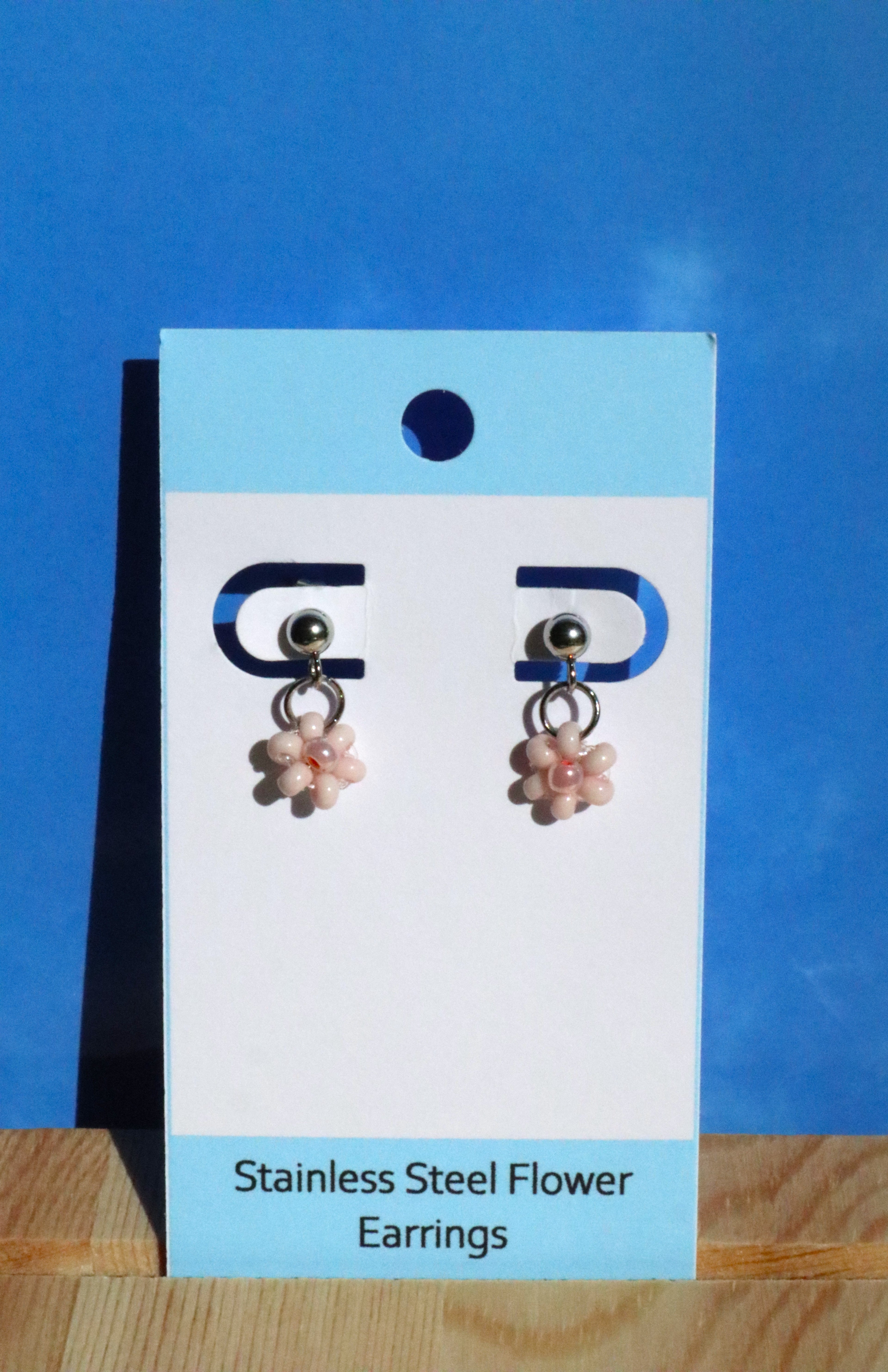 Stainless Steel Post Flower Earrings