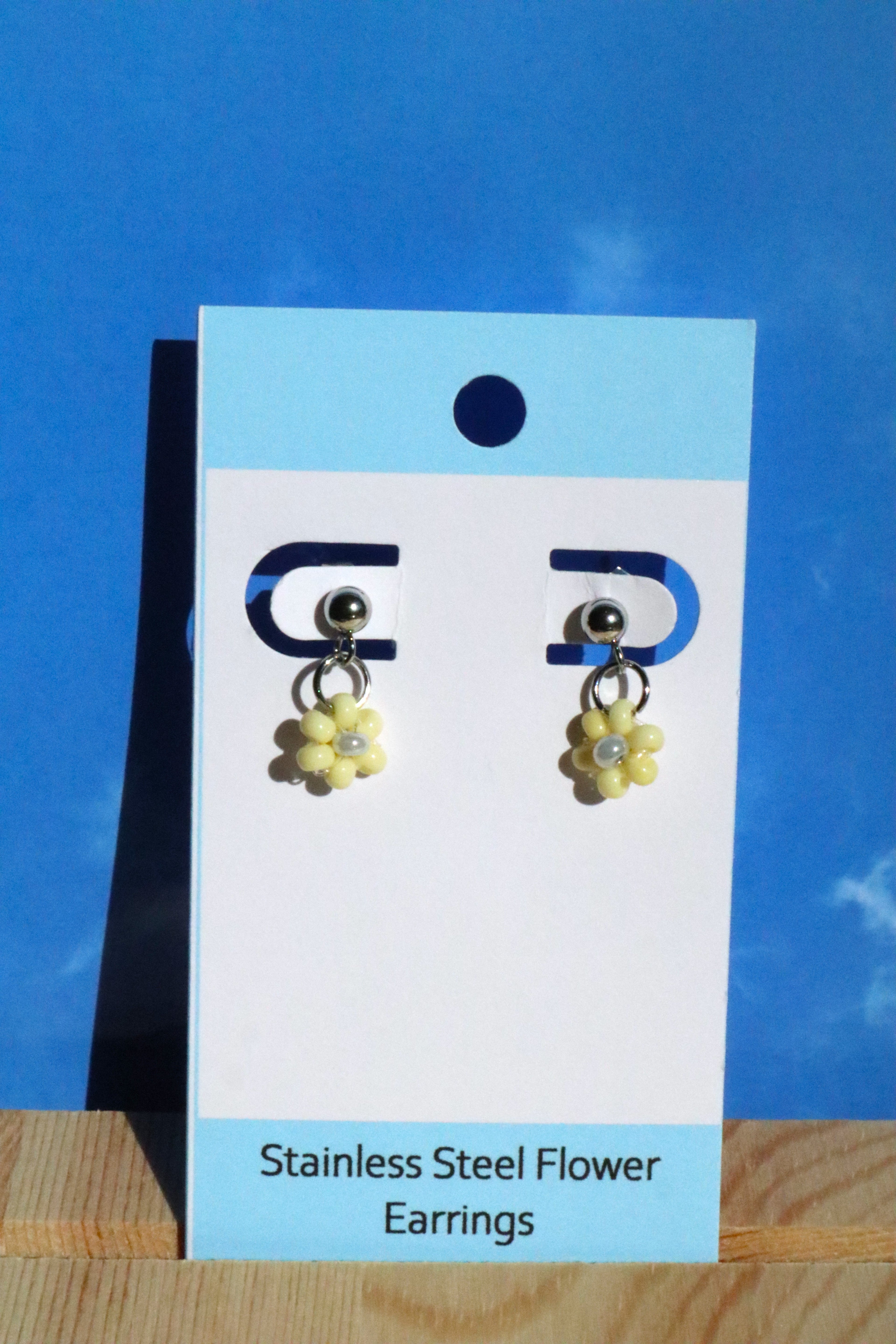 Stainless Steel Post Flower Earrings