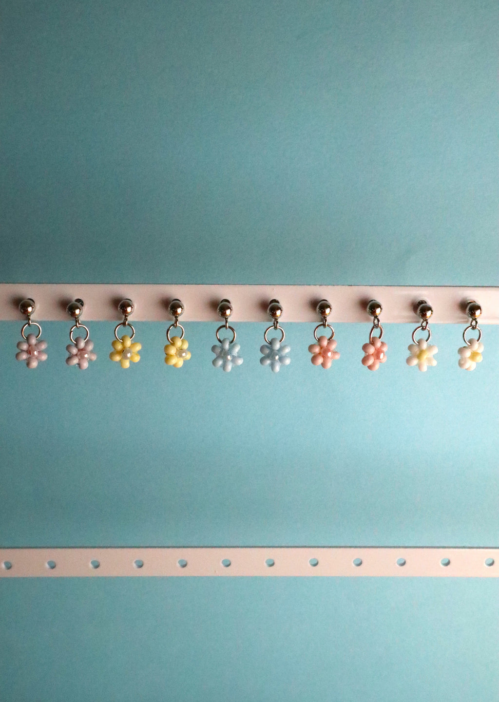 Stainless Steel Post Flower Earrings