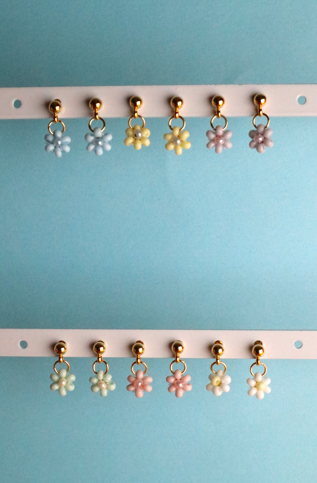 Gold Plated Stainless Steel Post Flower Earrings