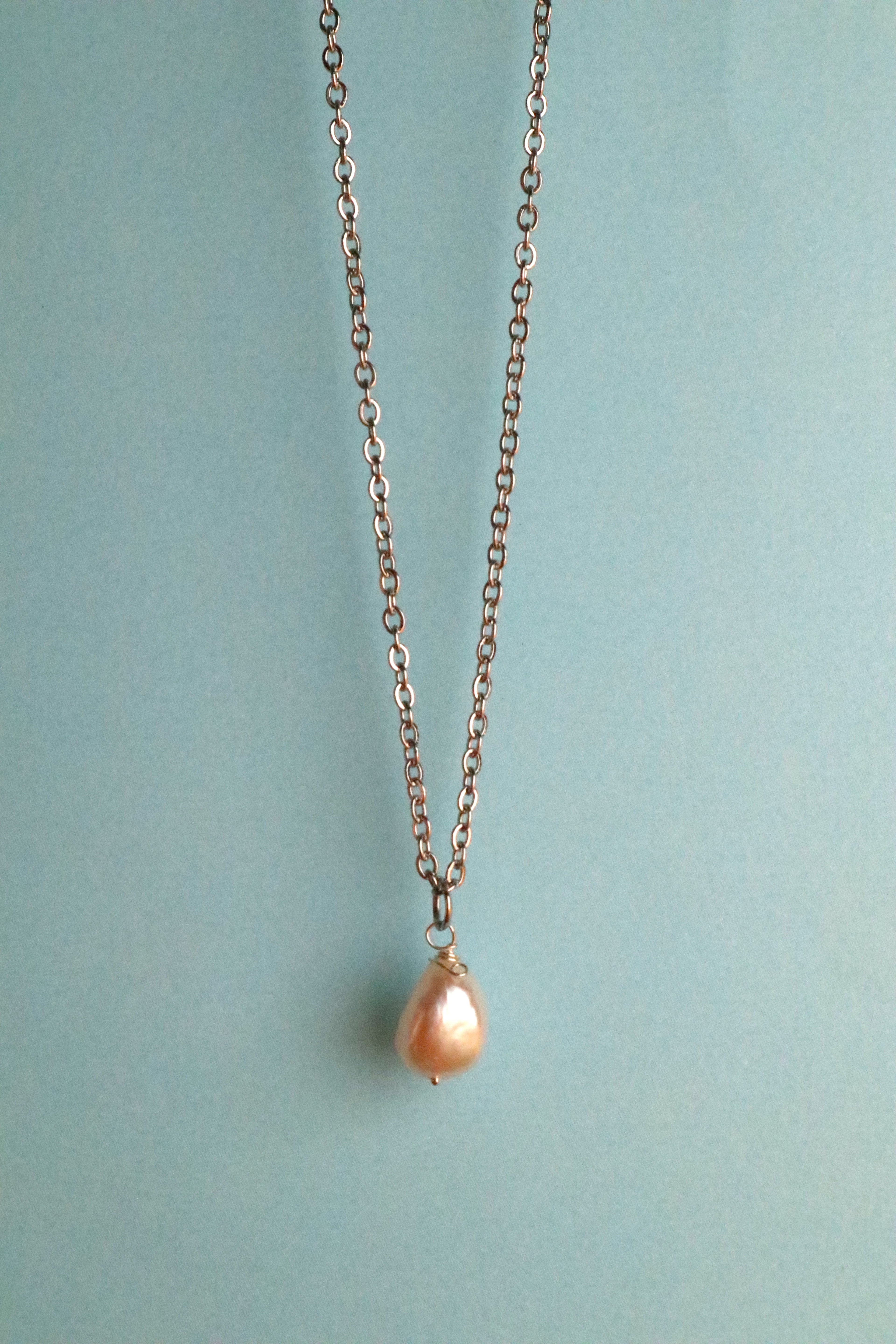 Stainless Steel Pearl Pendant Necklace