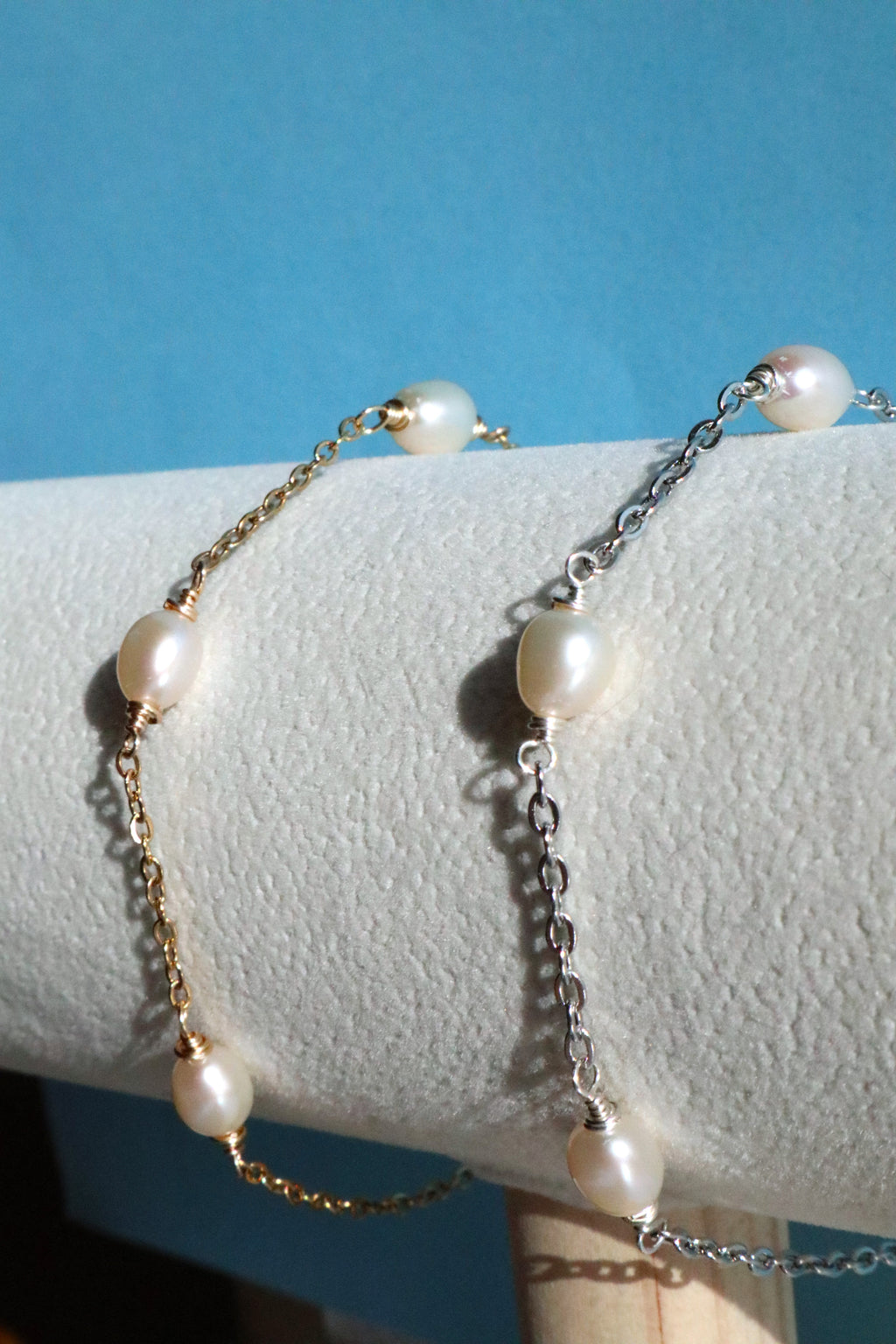 Stainless Steel Multi Pearl Bracelet