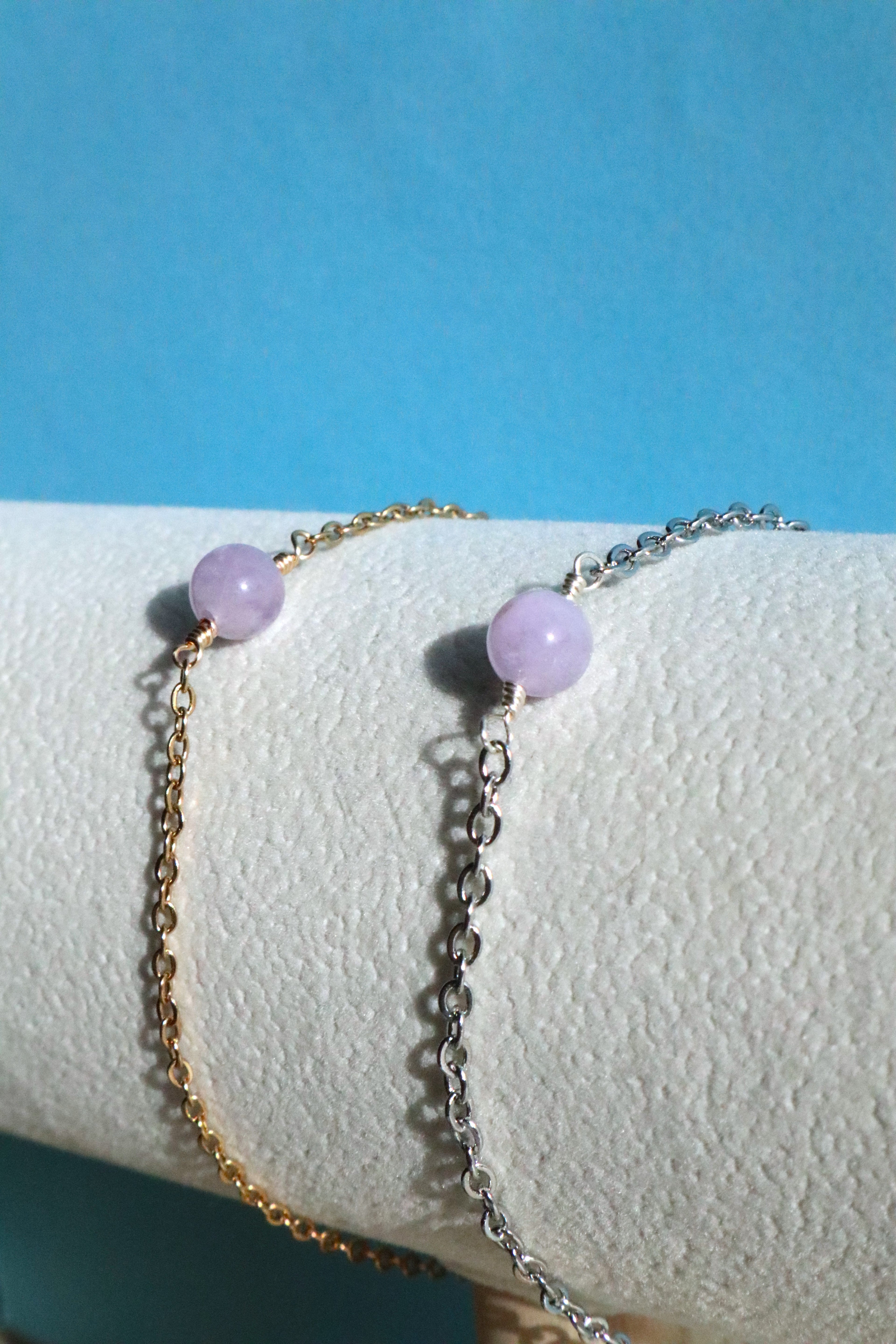 Stainless Steel Amethyst Bracelet