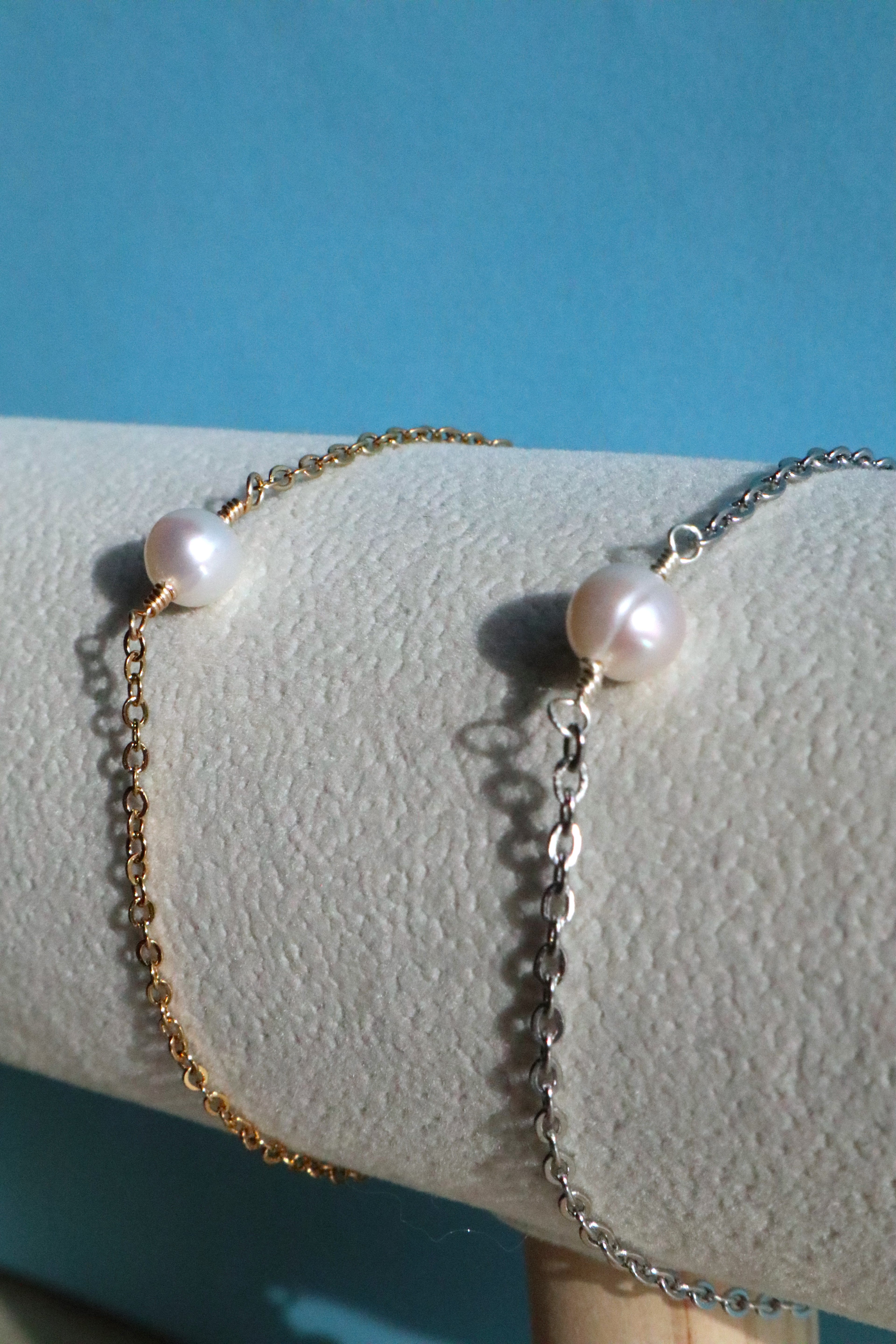 Stainless Steel Single Pearl Bracelet
