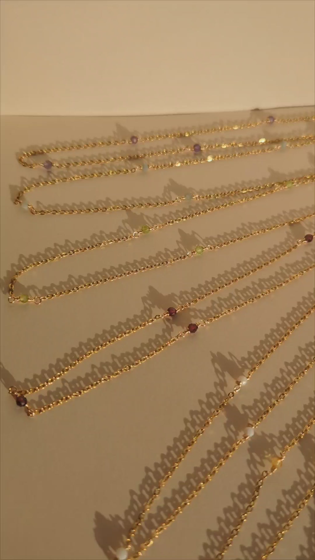 Birthstone 18K Gold Plated Stainless Steel Necklace