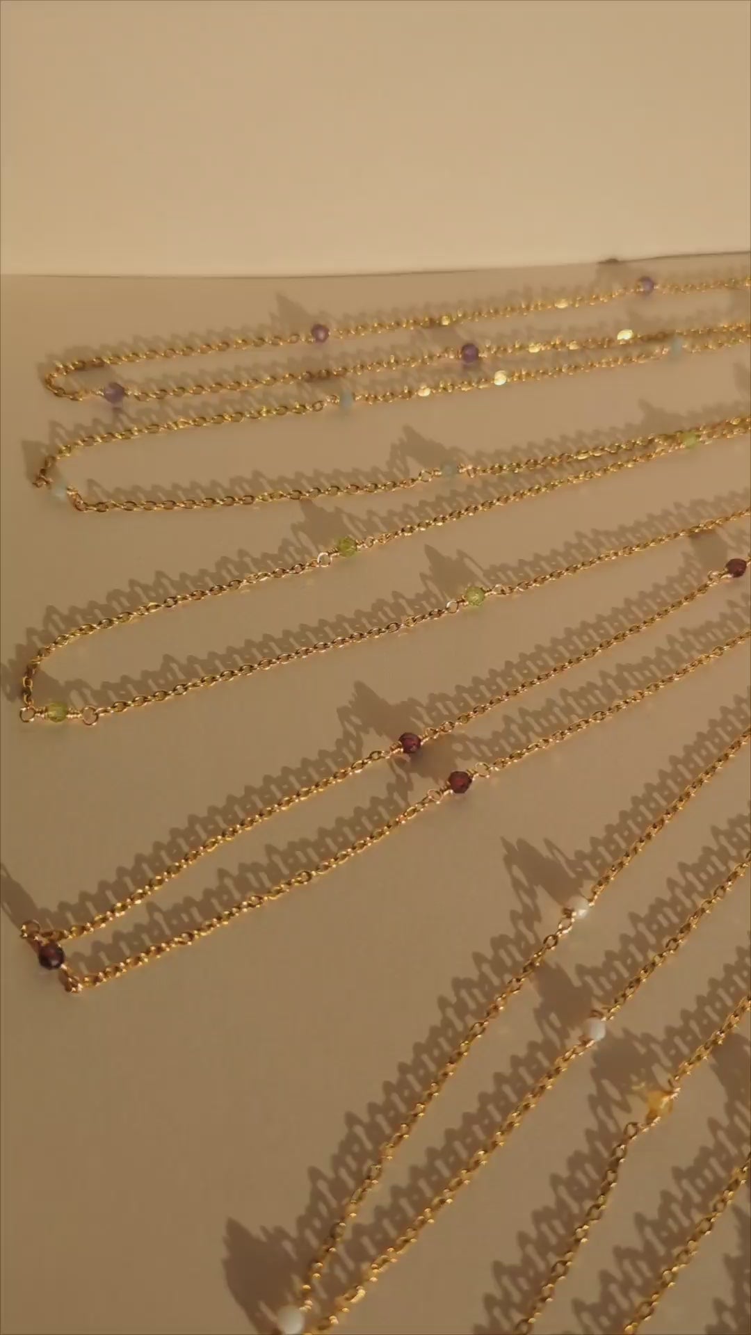 Birthstone 18K Gold Plated Stainless Steel Necklace